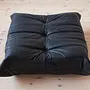 Togo Ottoman Madras-Leather Black 1