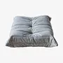 Togo Ottoman Madras Leather Ash Grey 0