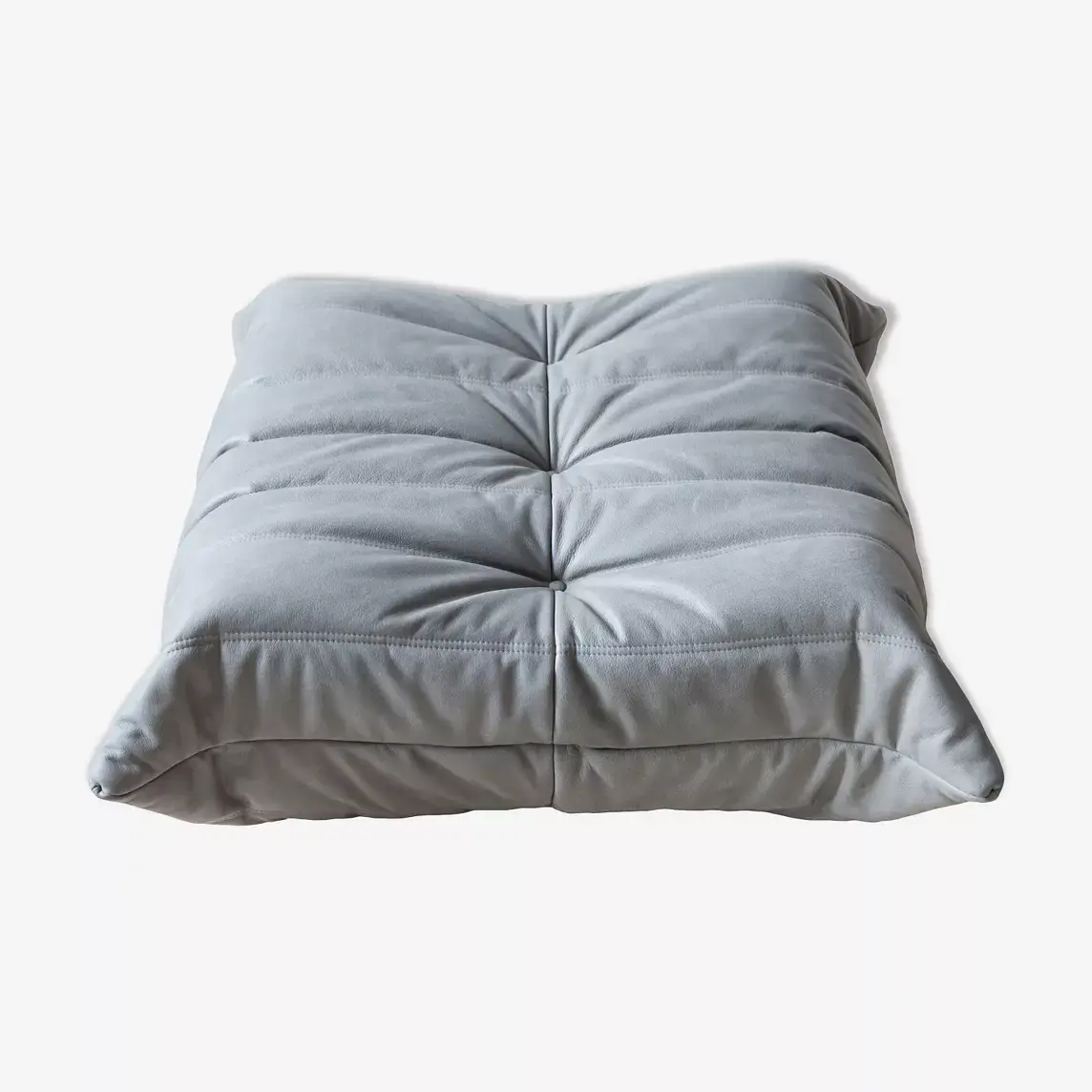 Togo Ottoman Madras Leather Ash Grey 0
