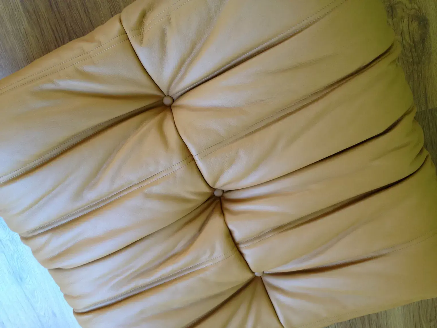 Togo Ottoman Leder Beige 4