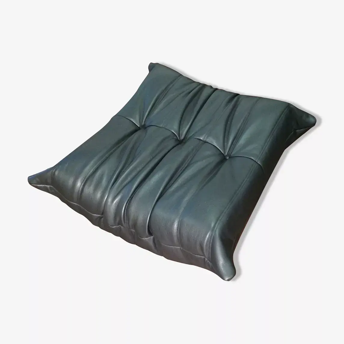 Togo Ottoman Leder Schwarz 0