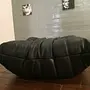 Togo Ottoman Leder Schwarz 3