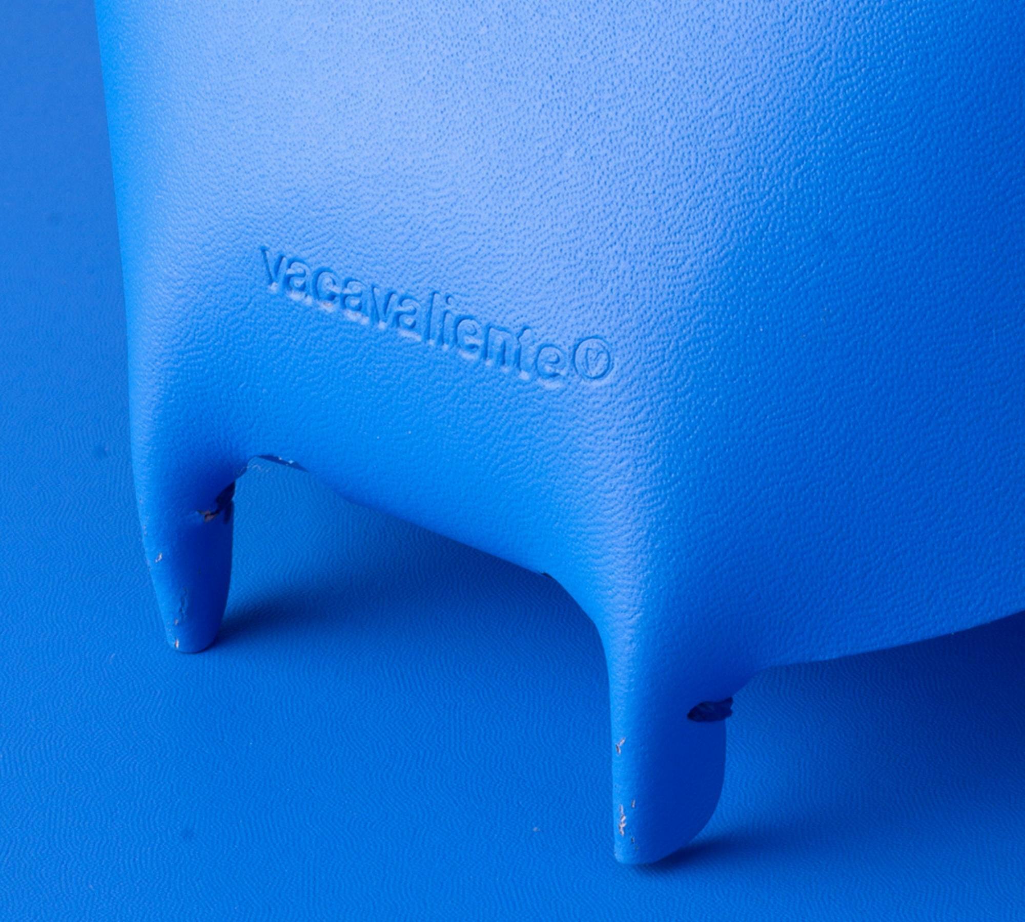 Sparschwein aus 100% Recyceltem Leder aus Spanien Blau 3