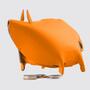 Piggy bank made of 100% recycled leather from Spain Orange 1