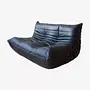Togo Sofa 2-seater Madras leather Black 0