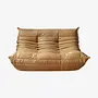 Togo Sofa 2-Seater Pull-Up Leather Camel Brown 0