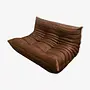 Togo Sofa 2-Sitzer Leder Braun 0