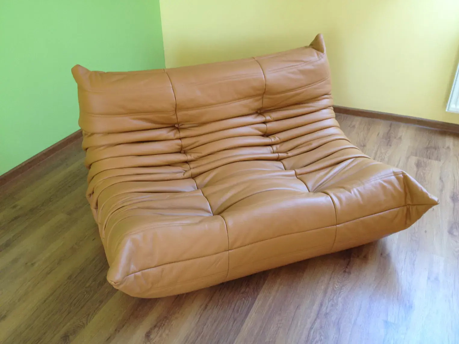 Togo Sofa 2-Sitzer Leder Beige 1