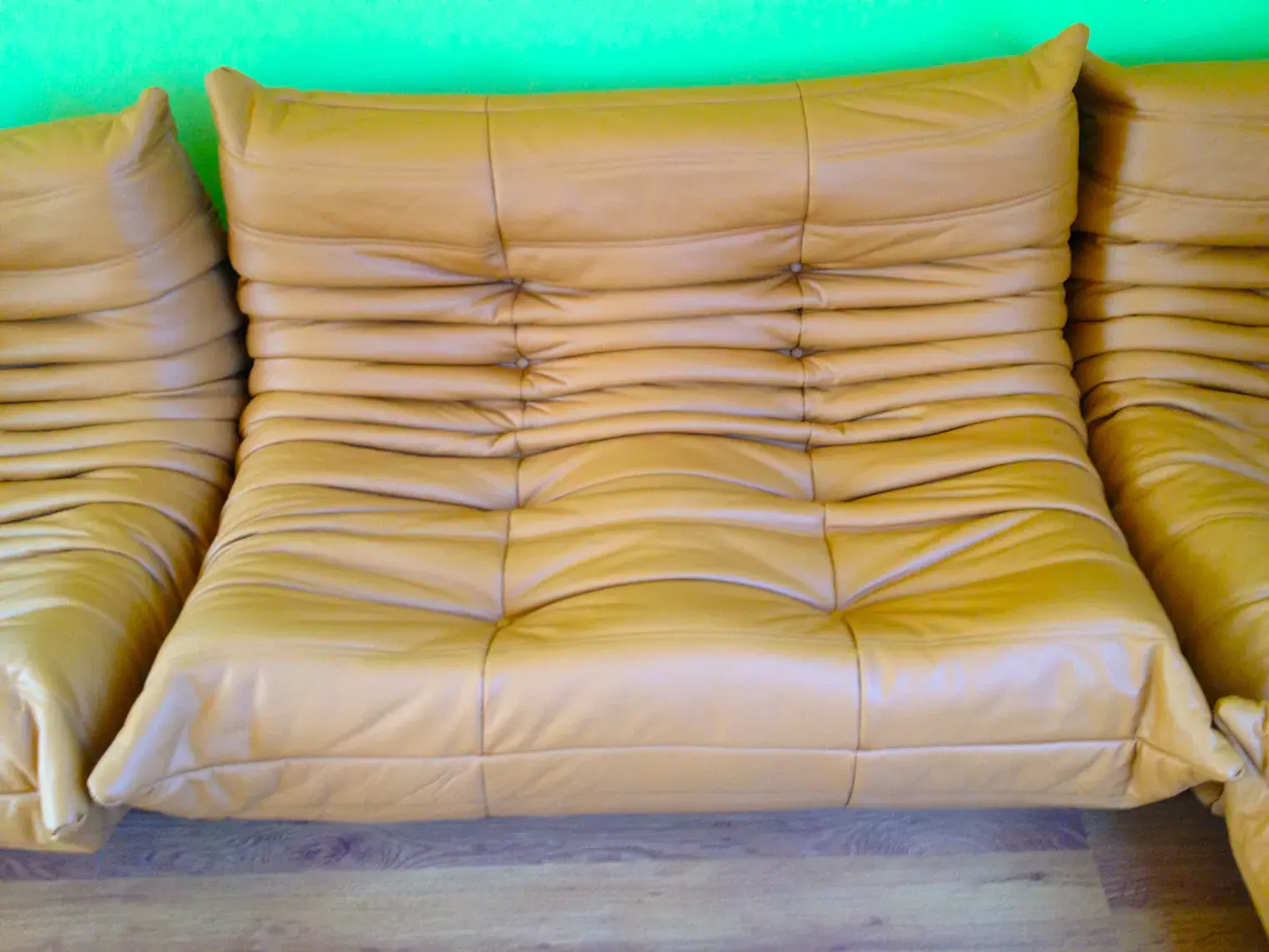 Togo Sofa 2-Sitzer Leder Beige 3