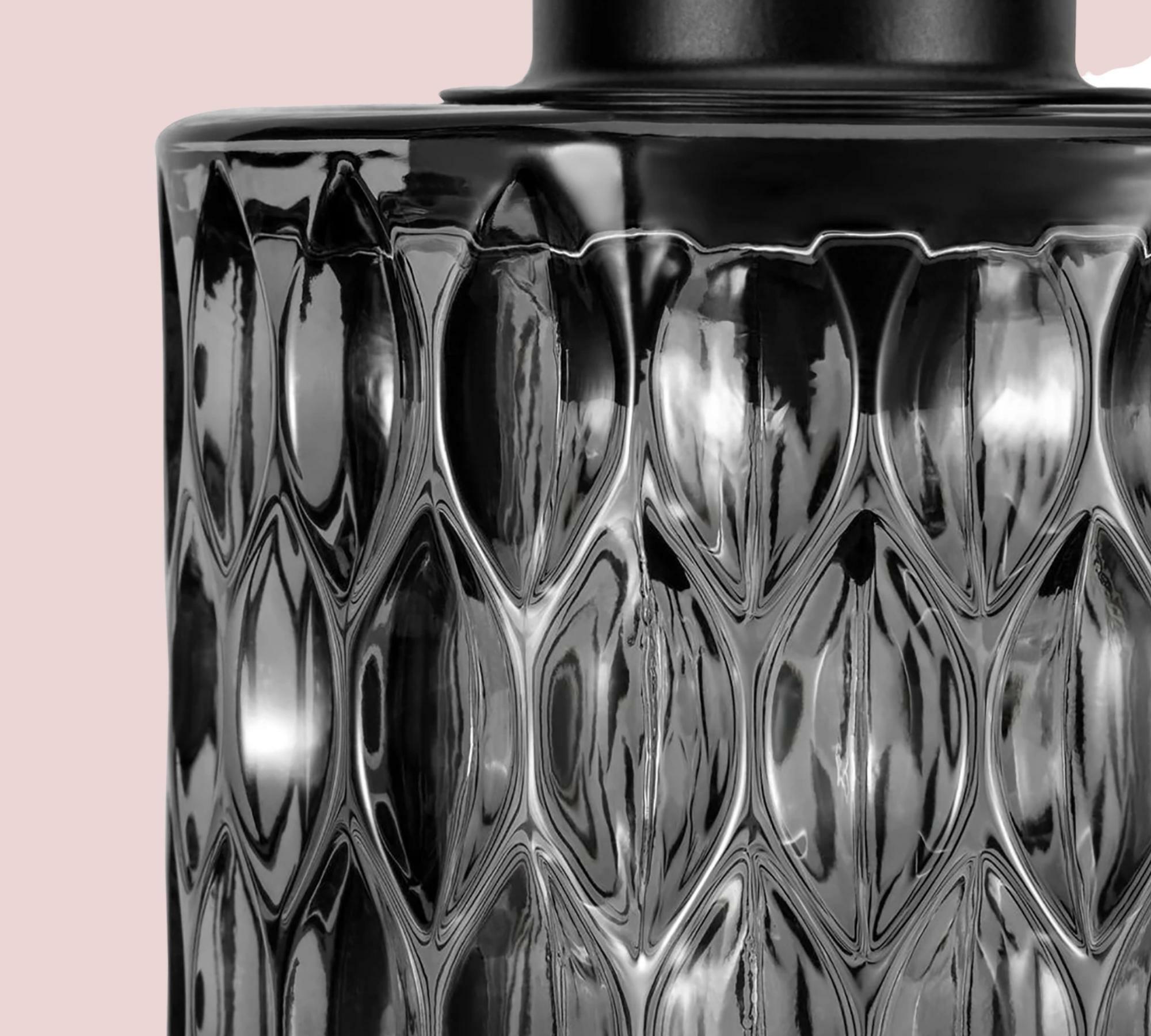 1-flammige Pendelleuchte Rauchglas Schwarz 4