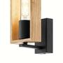 Wall lamp made of steel and glazed wood composite 2