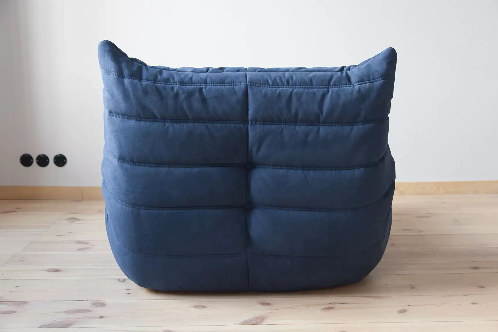 Togo Armchair and Ottoman Set Fabric Navy Blue 3