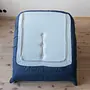 Togo Armchair and Ottoman Set Fabric Navy Blue 5
