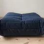 Togo Armchair and Ottoman Set Fabric Navy Blue 7
