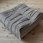 Togo Armchair and Ottoman Set Velvet Warm Grey 7