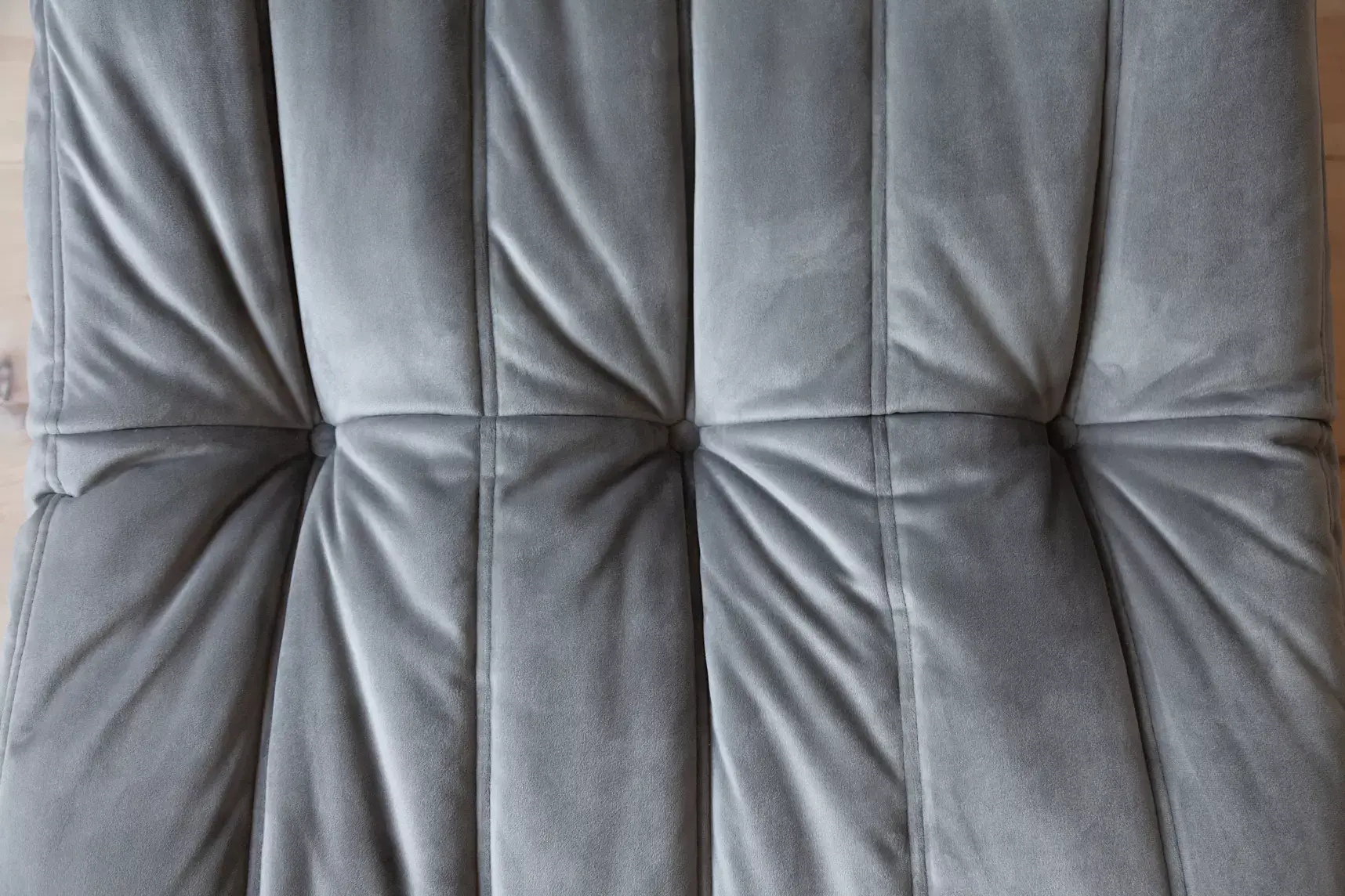 Togo armchair and ottoman set velvet silver grey 9