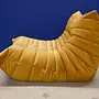Togo armchair and ottoman set 2-pc. Velvet mustard yellow 5