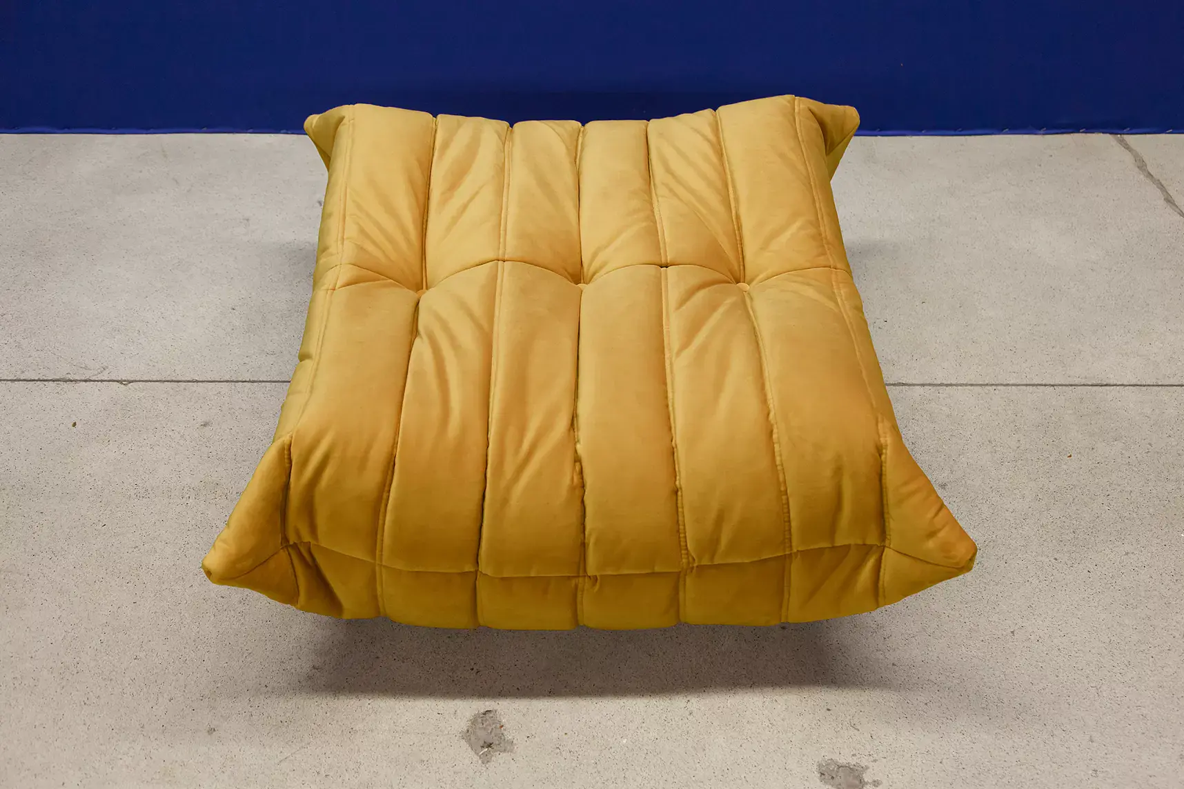 Togo armchair and ottoman set 2-pc. Velvet mustard yellow 7