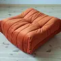 Togo Sessel und Ottoman Set Samt Orange 6