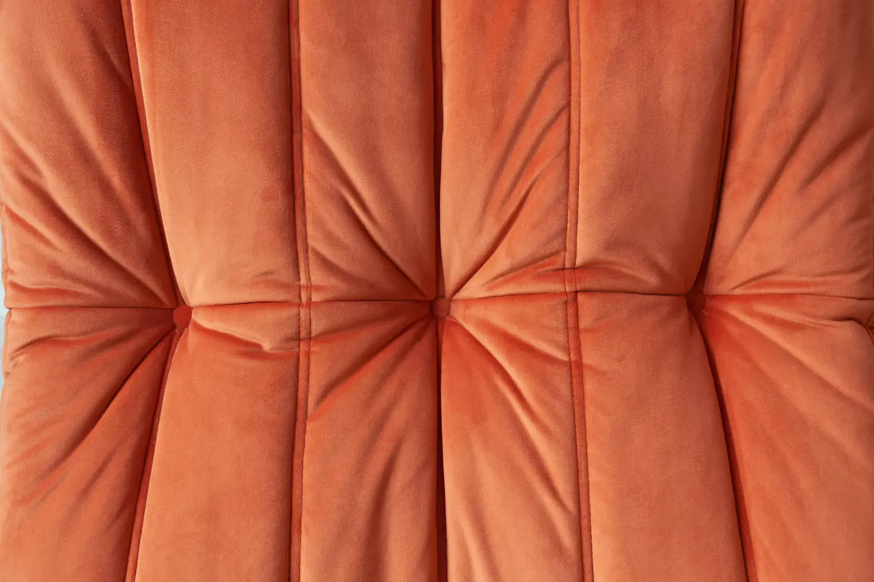 Togo Sessel und Ottoman Set Samt Orange 9