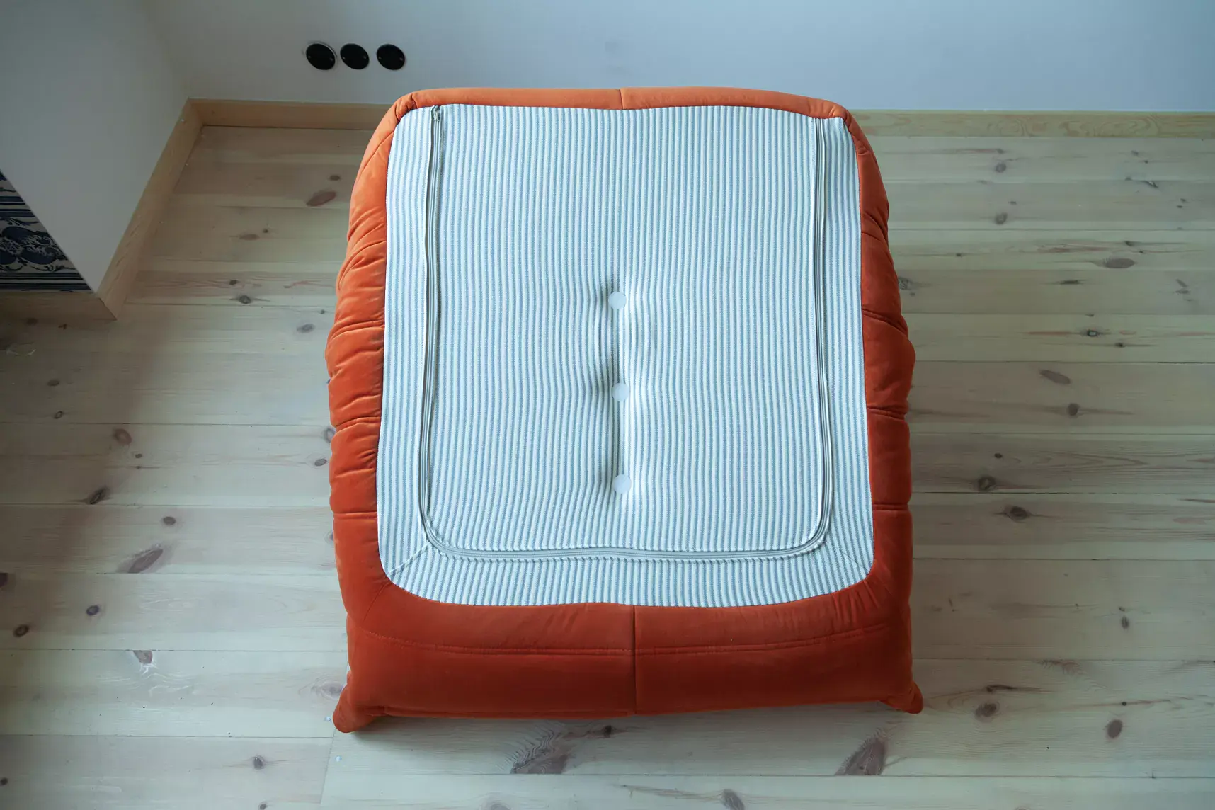 Togo Sessel und Ottoman Set Samt Orange 5