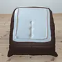 Togo armchair and ottoman set Madras leather brown 6