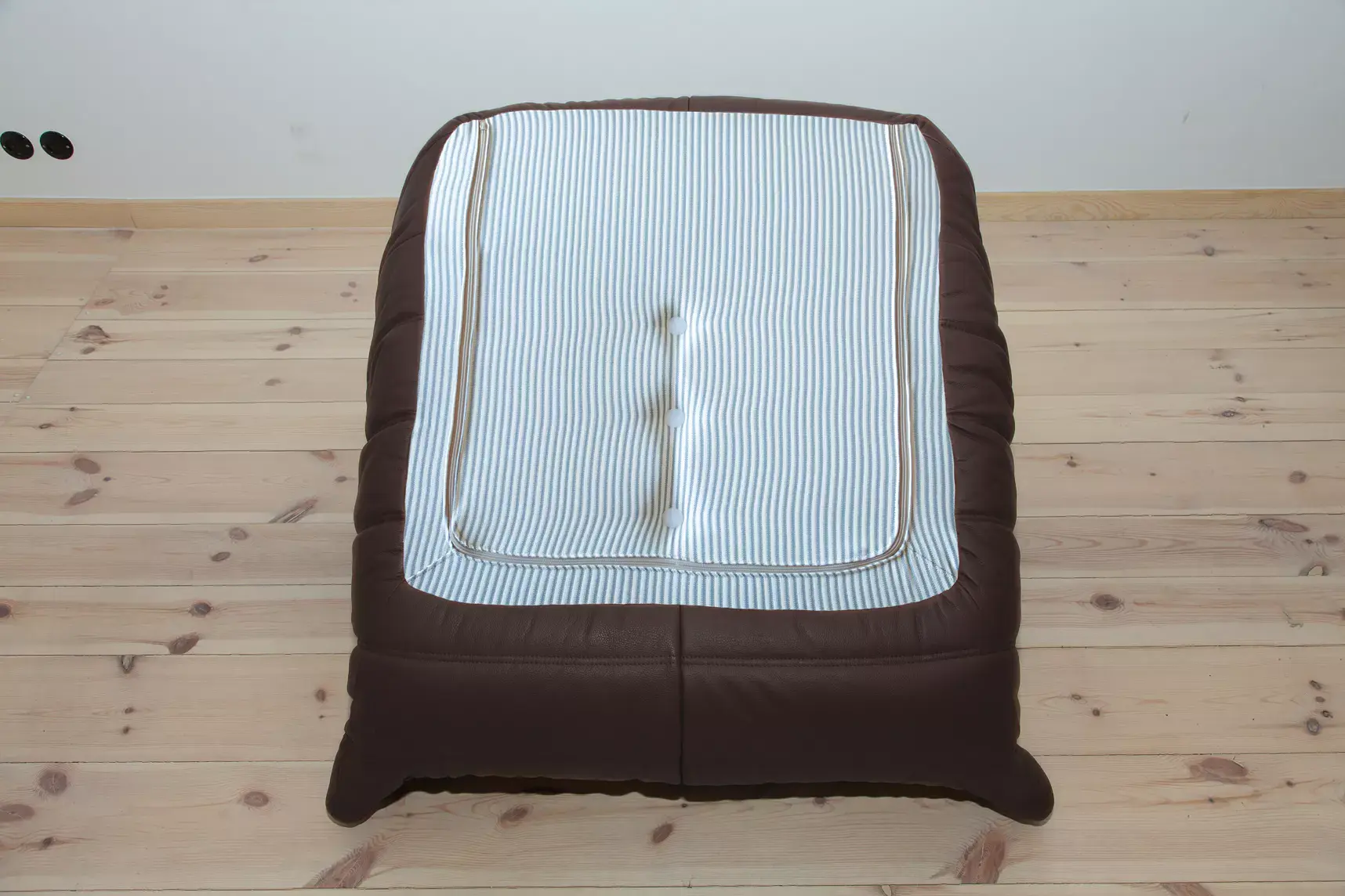 Togo armchair and ottoman set Madras leather brown 6