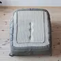 Togo Armchair and Ottoman Set Madras-Leather Ash Grey 5