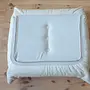 Togo Sessel und Ottoman Set Madras-Leder Weiß 7