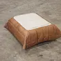 Togo armchair and ottoman set pull-up leather tobacco brown 6