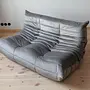 Togo Lounge Set 2-pc. Velvet Silver-Grey 2