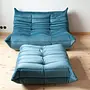Togo Lounge Set 2-piece Velvet Sea Blue 1