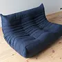 Togo Lounge Set 2-piece. Textile Navy Blue 3