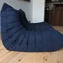 Togo Lounge Set 2-piece. Textile Navy Blue 4