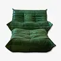 Togo Lounge Set 2-pc. Pull-Up Leather Green 0