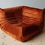 Togo Lounge Set 2-pc. Velvet Amber-Orange 1