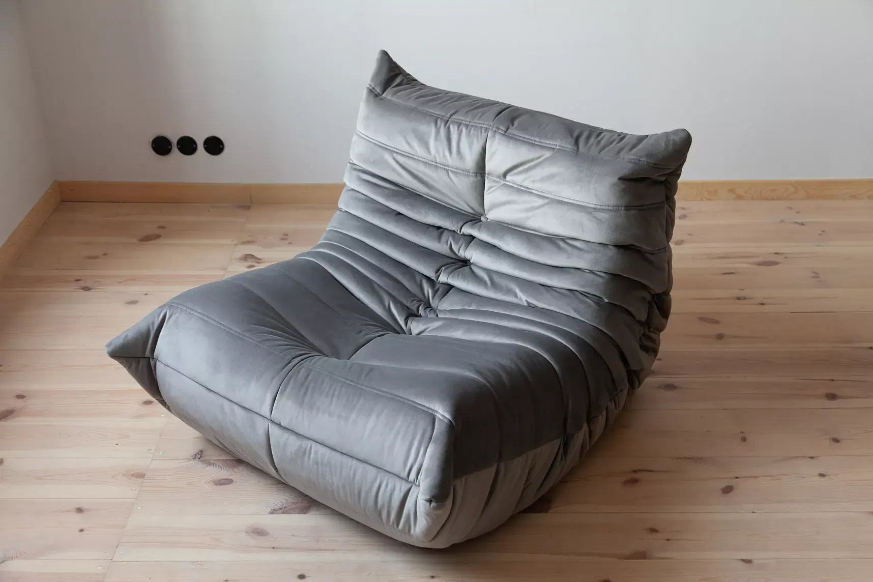 Togo Lounge Set 2-pc. Velvet Silver Gray 5