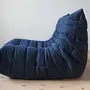 Togo Lounge Set 2-pc. Textile Navy Blue 5