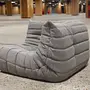 Togo Lounge Set 2 pezzi tessuto grigio caldo 2
