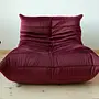 Togo Lounge Set 2-piece. Velvet Burgundy 7