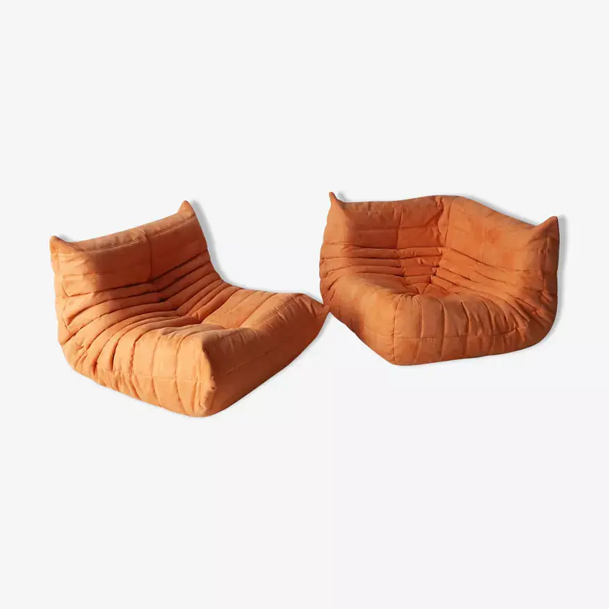 Togo Lounge Set 2-pc. Textile Orange 0
