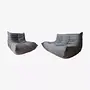 Togo Lounge Set 2-pc. Textile Grey 0