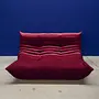 Togo Lounge Set 2-piece Velvet Burgundy 1
