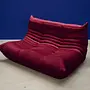 Togo Lounge Set 2-piece Velvet Burgundy 2