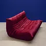 Togo Lounge Set 2-piece Velvet Burgundy 3