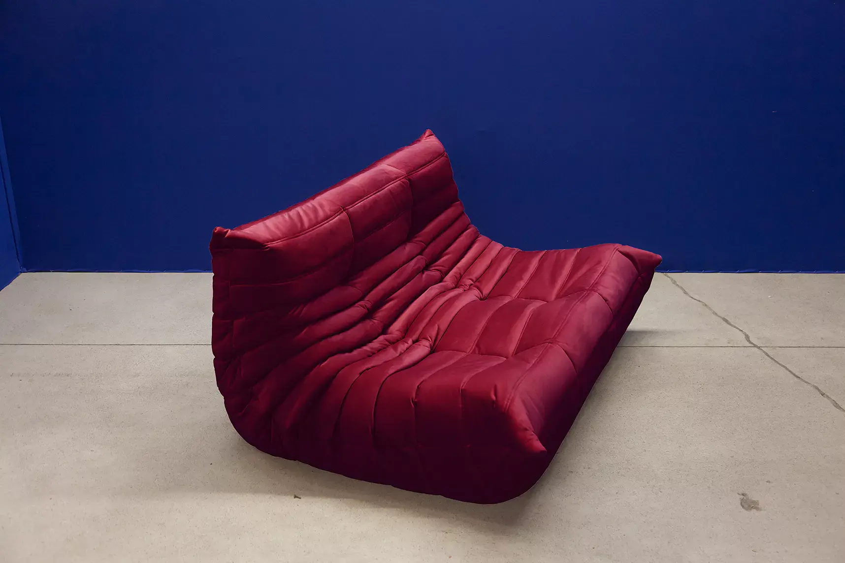 Togo Lounge Set 2-piece Velvet Burgundy 3