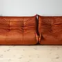 Togo Lounge Set 2-piece Velvet Amber-Orange 1