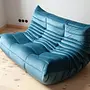 Togo Lounge Set 2-piece Velvet Ocean Blue 2