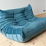 Togo Lounge Set 2-piece Velvet Ocean Blue 5