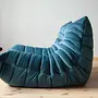Togo Lounge Set 2-piece Velvet Ocean Blue 7